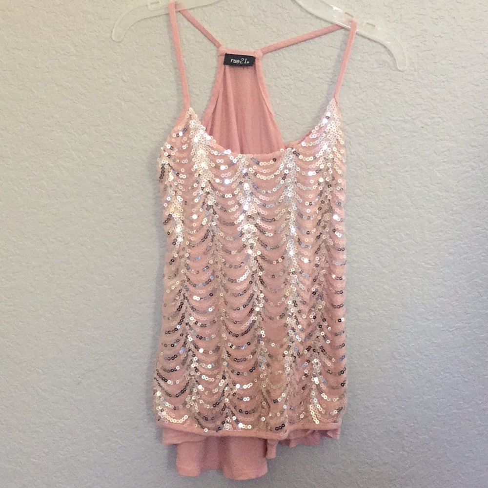 Shiny-Sequiny tank top for girls.